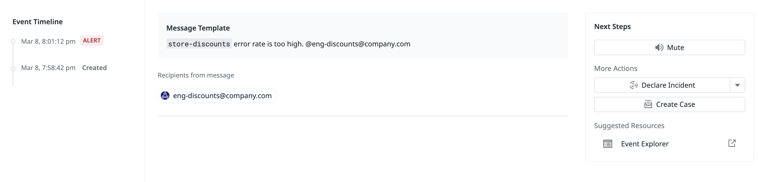 Monitor Event Details
